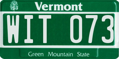 VT license plate WIT073