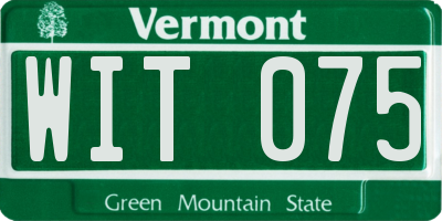 VT license plate WIT075