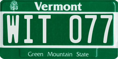 VT license plate WIT077