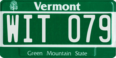 VT license plate WIT079