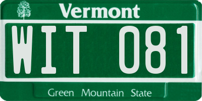 VT license plate WIT081