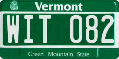 VT license plate WIT082