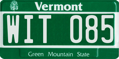 VT license plate WIT085