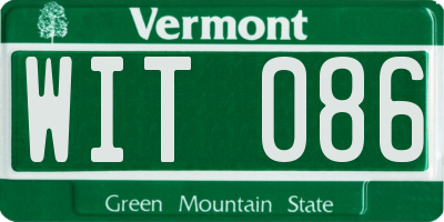 VT license plate WIT086