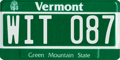 VT license plate WIT087