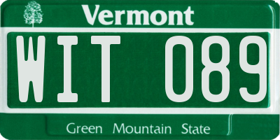 VT license plate WIT089
