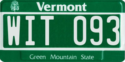 VT license plate WIT093