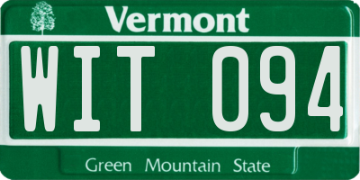 VT license plate WIT094