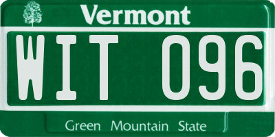 VT license plate WIT096