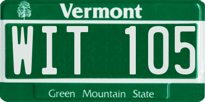 VT license plate WIT105