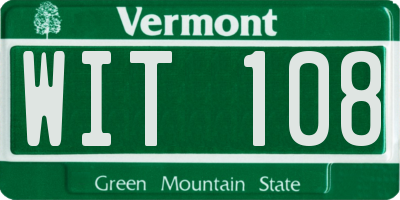 VT license plate WIT108