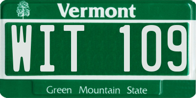 VT license plate WIT109
