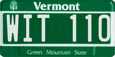 VT license plate WIT110