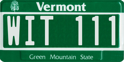 VT license plate WIT111