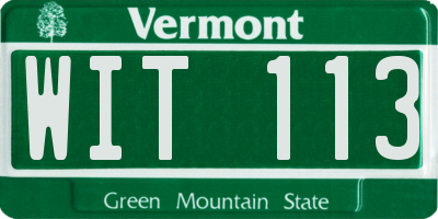 VT license plate WIT113