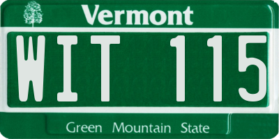 VT license plate WIT115