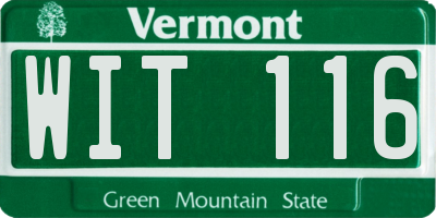 VT license plate WIT116