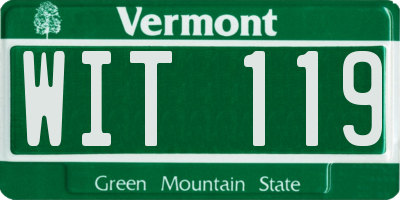 VT license plate WIT119