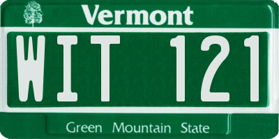 VT license plate WIT121