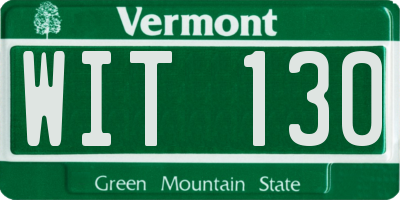 VT license plate WIT130