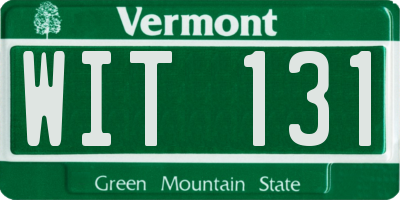 VT license plate WIT131