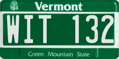 VT license plate WIT132