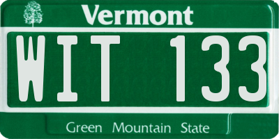 VT license plate WIT133