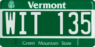VT license plate WIT135