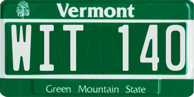 VT license plate WIT140