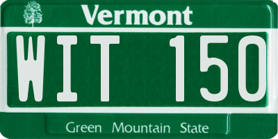 VT license plate WIT150