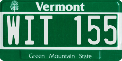 VT license plate WIT155