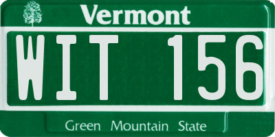VT license plate WIT156