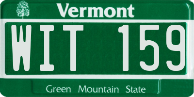 VT license plate WIT159