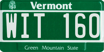 VT license plate WIT160