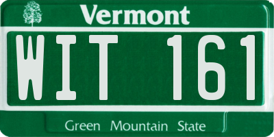 VT license plate WIT161