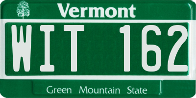 VT license plate WIT162