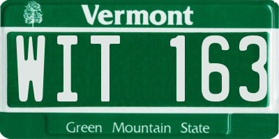 VT license plate WIT163
