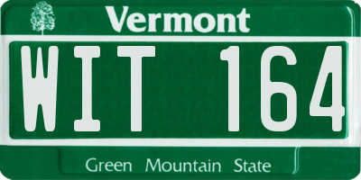 VT license plate WIT164