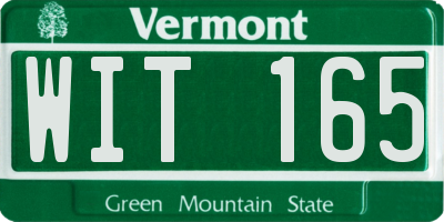 VT license plate WIT165