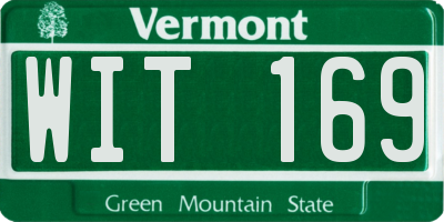 VT license plate WIT169