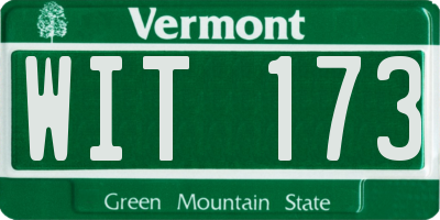 VT license plate WIT173