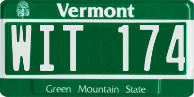 VT license plate WIT174