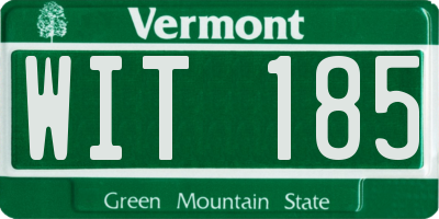 VT license plate WIT185