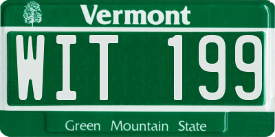 VT license plate WIT199