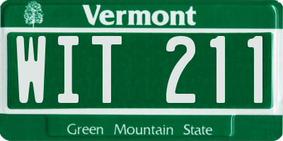VT license plate WIT211