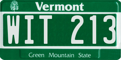 VT license plate WIT213