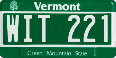 VT license plate WIT221