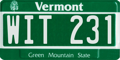 VT license plate WIT231