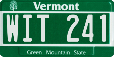 VT license plate WIT241