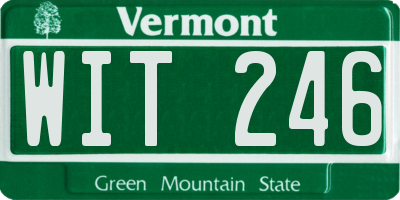 VT license plate WIT246